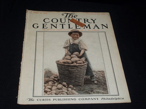 1914 JULY 11 THE COUNTRY GENTLEMAN MAGAZINE ILLUSTRATED COVER ART - E 2909