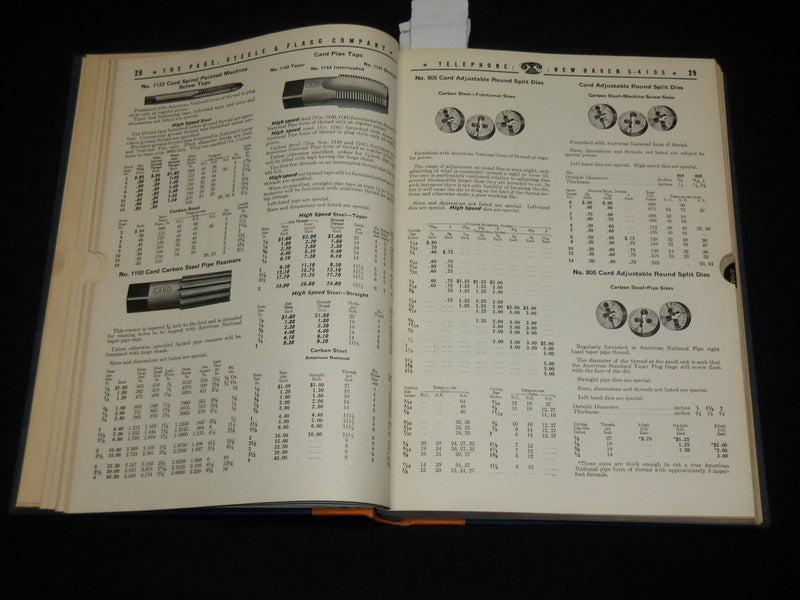 1943 THE PAGE STEELE AND FLAGG CO. CATALOGUE - NEW HAVEN CONNECTICUT - KD 6301