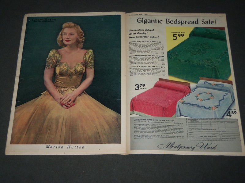 1949 MAY 1 SUNDAY NEWS NEW YORK'S PICTURE MAGAZINE - PEEKSKILL NY - J 2958
