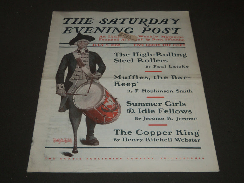 1902 JULY 5 THE SATURDAY EVENING POST MAGAZINE - ILLUSTRATED COVER - SP 1049