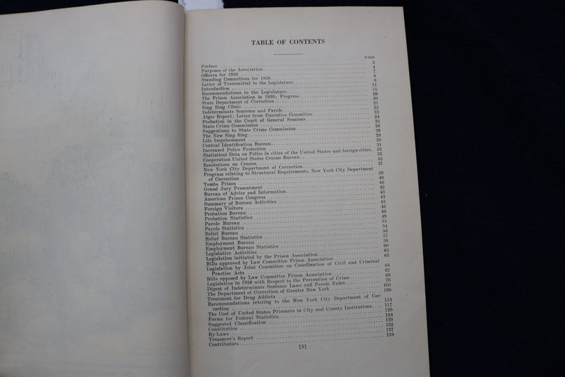 1927 PRISON ASSOCIATION OF NEW YORK ANNUAL REPORT SOFTCOVER BOOK - K 871