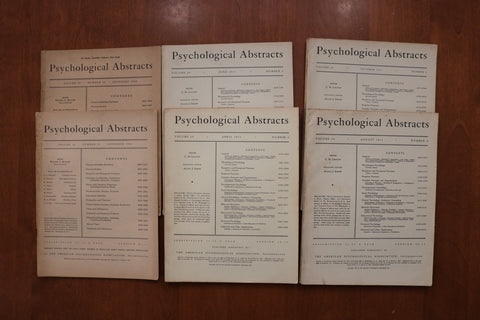 1945-1955 PSYCHOLOGICAL ABSTRACTS MAGAZINE - LOT OF 6 - O 3920