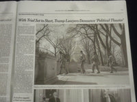 2021 FEBRUARY 9 NEW YORK TIMES - TRUMP'S LAWYERS SAY IMPEACHMENT IS 'THEATER'