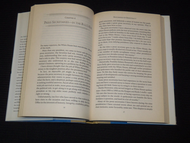 2006 WATCHDOG OF DEMOCRACY? HARDCOVER BOOK BY HELEN THOMAS - INSCRIBED - KD 7676