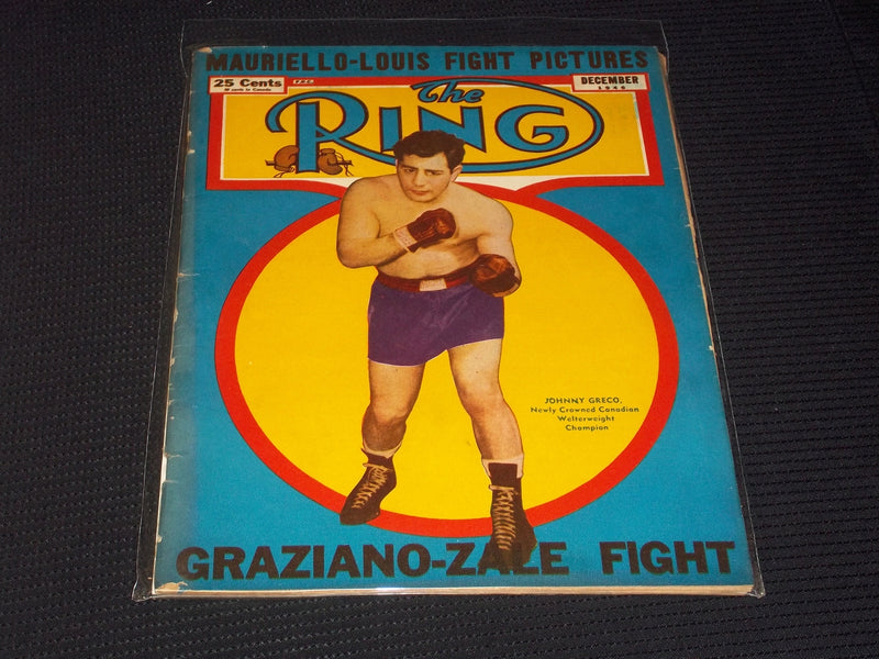 1946 DECEMBER THE RING MAGAZINE - JOHNNY GRECO FRONT COVER - E 4574