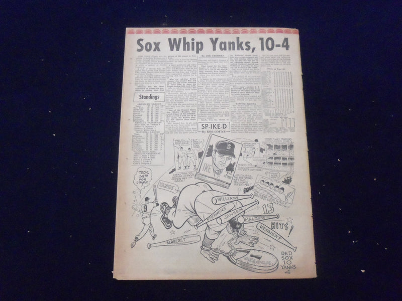 1958 JULY 7 BOSTON DAILY RECORD NEWSPAPER- GOLDFINE SUITE IS WIRETAPPED -NP 6349
