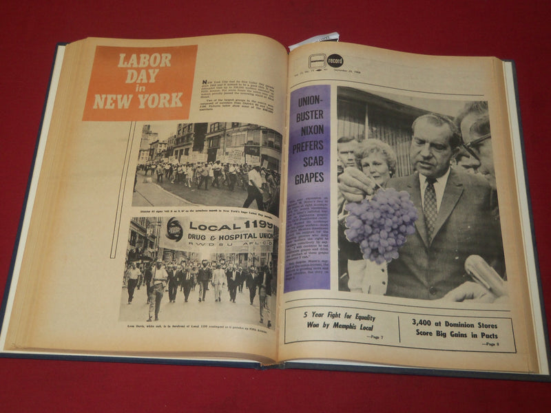 1968 RWDSU RECORD NEWSPAPER BOUND VOLUME NO. 15 - RETAIL - WHOLESALE - R 15E