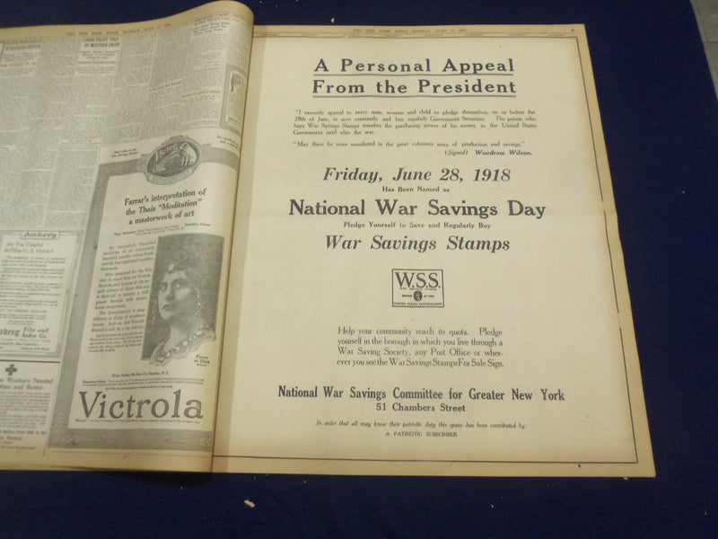 1918 JUNE 17 NEW YORK TIMES - AMERICANS DEFEAT GERMANS WITH GAS - NT 9089