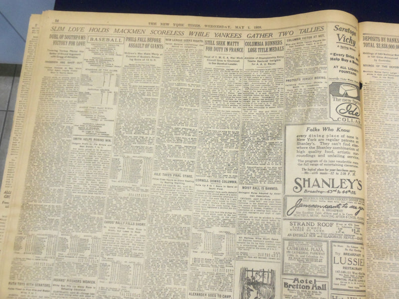 1918 MAY 1 NEW YORK TIMES - ARNIM'S DIVISIONS SMASHED - NT 8168