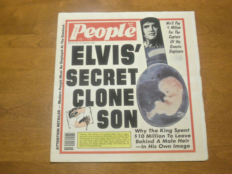 1978 APRIL 30 MODERN PEOPLE NEWSPAPER- ELVIS PRESLEY'S SECRET CLONE SON- NP 4762