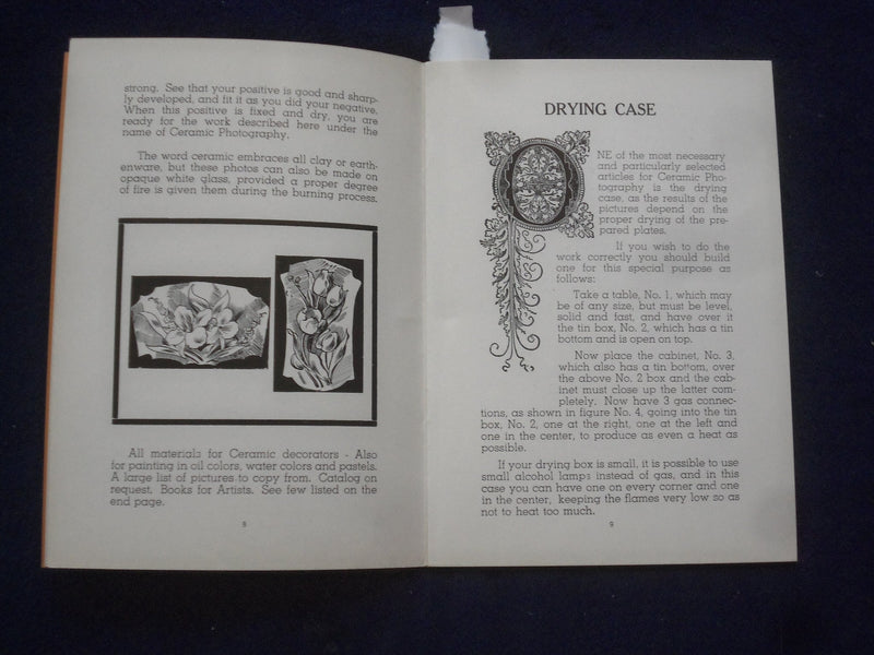 1950 RECIPES FOR CERAMIC PHOTOGRAPHY BY D.M. CAPANA SOFTCOVER BOOK - J 9612