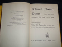 1950 BEHIND CLOSED DOORS COLD WAR HARDCOVER BOOK BY ZACHARIAS - KD 4351O