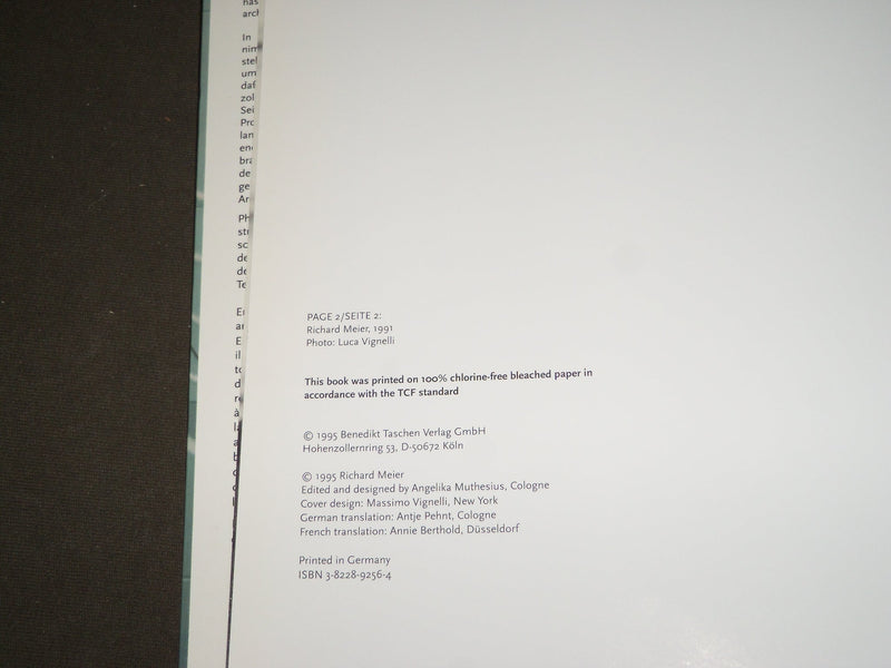 1996 RICHARD MEIER SOFTCOVER BOOK BY PHILIP JODIDIO - GREAT PHOTOS - D 125