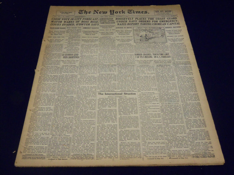 1941 NOV 3 NEW YORK TIMES - NAZIS REPORT TAKING CRIMEAN CAPITAL - NT 1132