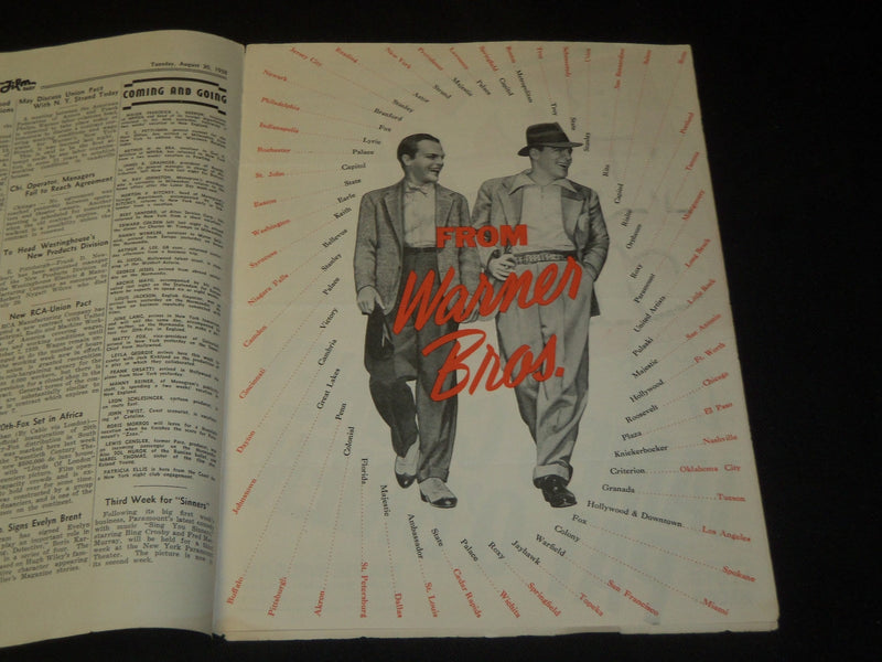 1938-1939 THE FILM DAILY NEWSPAPER LOT OF 3 - JUAREZ - BOY MEETS GIRL - JC 47