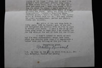 1930'S BRADLEY KINCAID FOLK SINGER TYPED LETTER - K 2763
