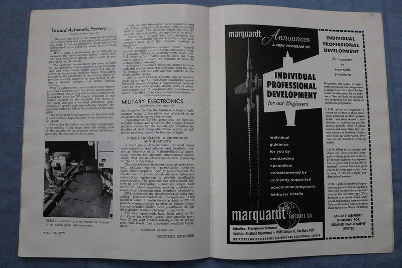 1956 MAY MONTANA ENGINEER MAGAZINE - MONTANA STATE COLLEGE - K 332
