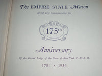 1956 EMPIRE STATE MASON BOOK - 175TH ANNIVERSARY ISSUE - GRAND LODGE - KD 2265
