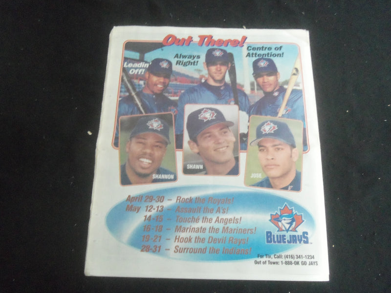 1998 APRIL-MAY BLUE JAYS BANNER NEWSPAPER - JOSE CANSECO BLASTS HI-LITE -NP 5867