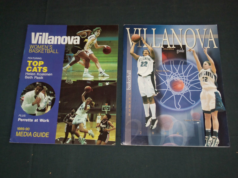 1989-2001 VILLANOVA WOMEN'S BASKETBALL MEDIA GUIDE - LOT OF 2 - O 3093