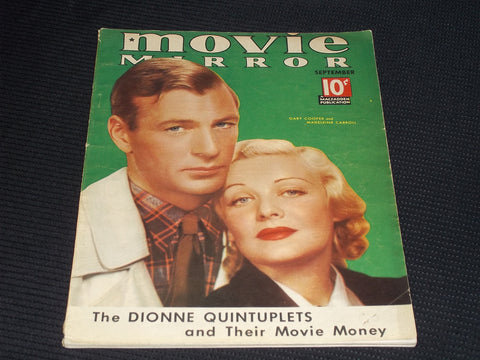 1936 SEPTEMBER MOVIE MIRROR MAGAZINE - GARY COOPER & MADELEINE CARROLL - E 16453