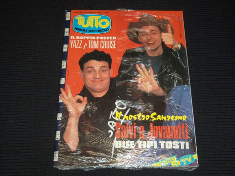 1989 MARCH TUTTO ITALIAN MAGAZINE - SALVI AND JOVANOTTI COVER - E 15546