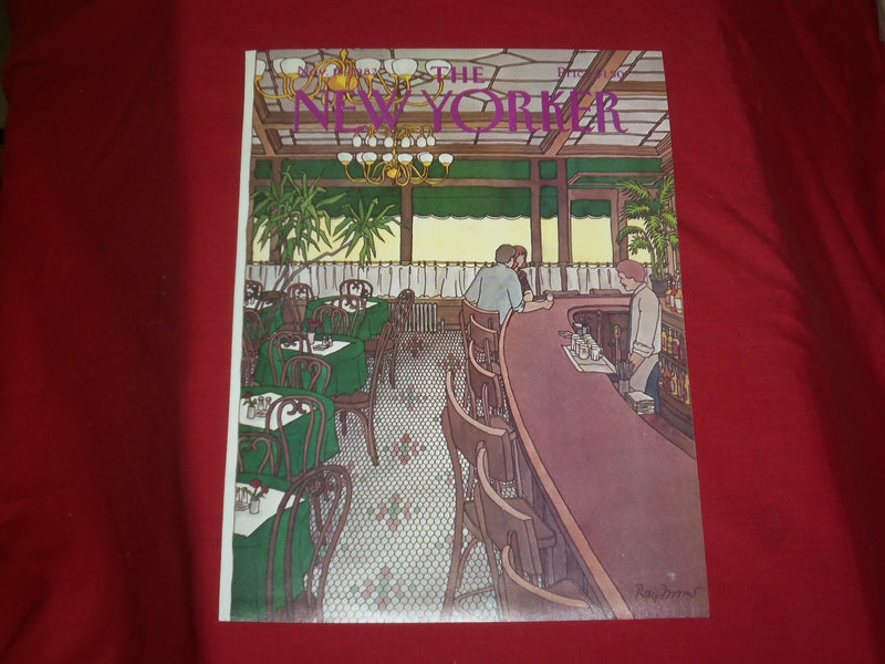 1982 NOVEMBER 15 NEW YORKER MAGAZINE FRONT COVER ONLY - GREAT ART FOR FRAMING