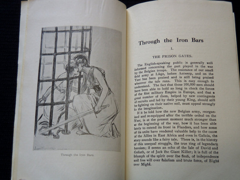 1917 THROUGH THE IRON BARS SOFTCOVER BOOK BY EMILE CAMMAERTS - J 7241