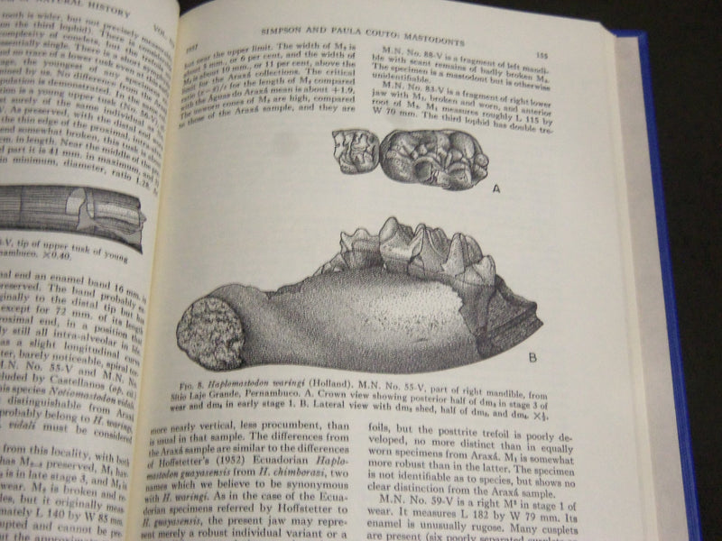 1957 MASTODONTS OF BRAZIL BY GEORGE GAYLORD SIMPSON BOOK - KD 4176