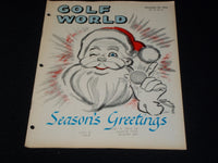 1964 DECEMBER 25 GOLF WORLD MAGAZINE - MERRY CHRISTMAS FRONT COVER - E 7381