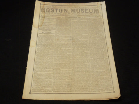 1851 MARCH 15 THE BOSTON MUSEUM NEWSPAPER - JUDITH BENSADDI SEQUEL - NP 9029