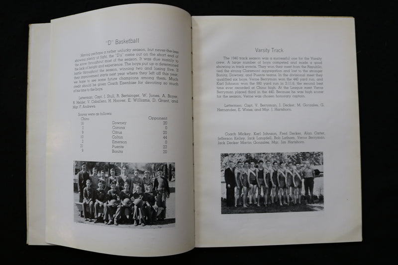 1940 EL CHASQUI CHINO HIGH SCHOOL YEARBOOK - CHINO, CALIFORNIA - YB 3512