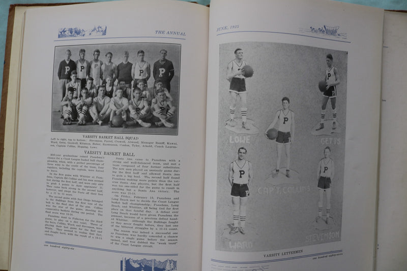 1925 THE ANNUAL PASADENA HIGH SCHOOL YEARBOOK - PASADENA, CA -SOFTCOVER- YB 3594