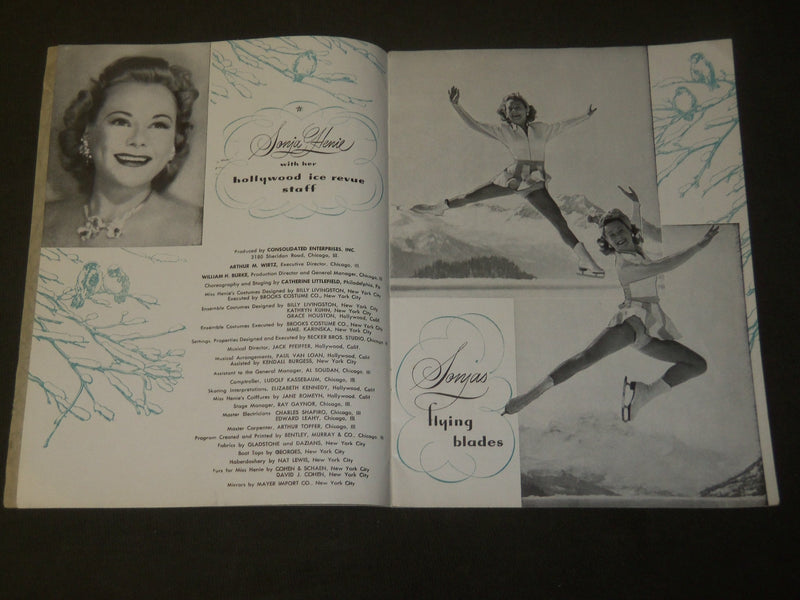 1949 & 1950 SONIA HENIE HOLLYWOOD ICE REVUR PROGRAMS LOT OF 2 - J 3609