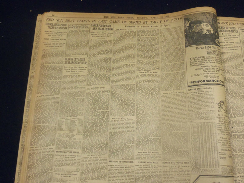 1920 APRIL 12 NEW YORK TIMES - PENNSYLVANIA ELECTRIC CREWS QUIT - NT 8288
