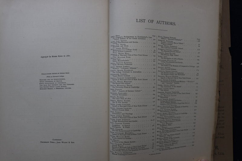 1881 APRIL-JULY THE HARVARD REGISTER ILLUSTRATED MAGAZINE - FINAL ISSUE - K 616