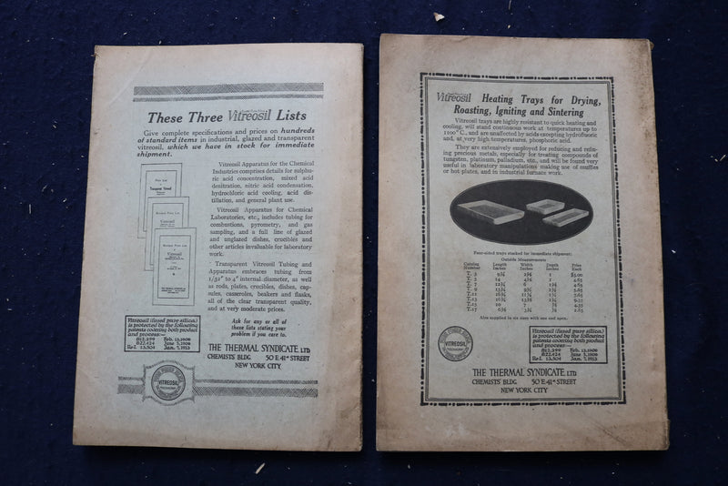 1919-1920 CHEMICAL ABSTRACTS SEMI-WEEKLY MAGAZINE - LOT OF 7 - O 3493