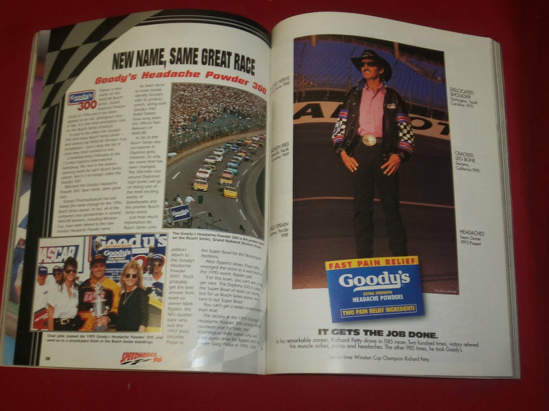 1996 FEB 18 38TH DAYTONA 500 RACING PROGRAM W/PATCH - GREAT PHOTOS - B 6341