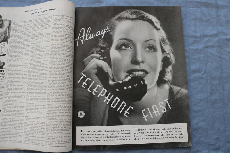 1935 DECEMBER 7 COLLIER'S MAGAZINE- GREAT COVER, STORIES, PHOTOS, ADS - SP 4785A
