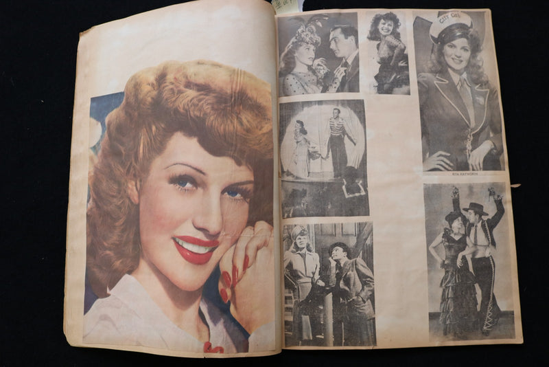 1940'S MOVIE STARS SCRAPBOOK -LUCILLE BALL-JENNIFER JONES-GREER GARSON - E 24941