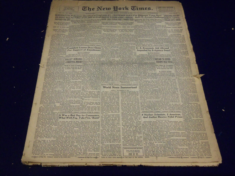 1951 NOV 16 NEW YORK TIMES - LAGERKVIST, MCMILLAN & SEABORG NOBEL PRIZE- NT 1990