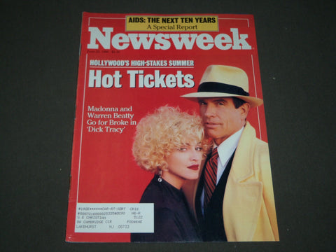 1990 JUNE 25 NEWSWEEK MAGAZINE - MADONNA & WARREN BEATTY COVER - CW 600