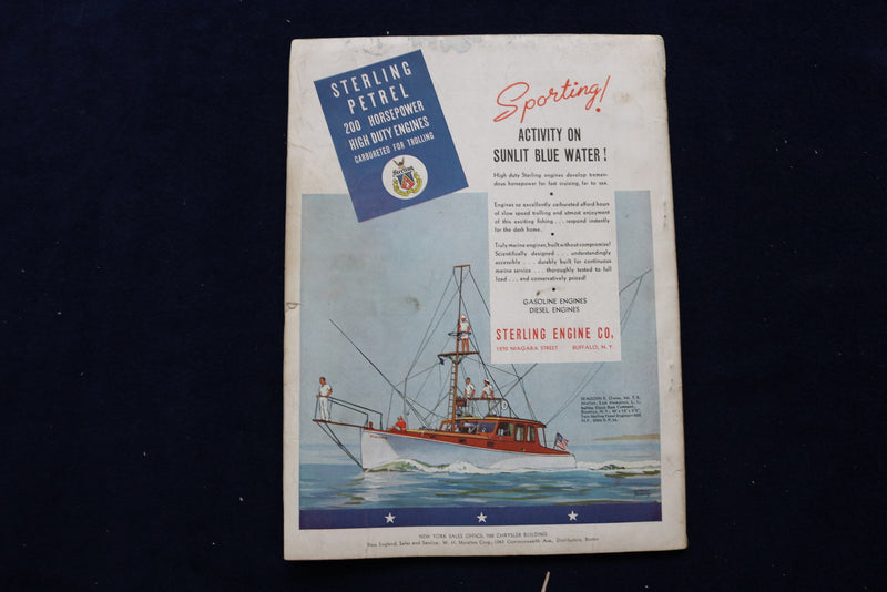 1938 JUNE MOTOR BOATING MAGAZINE - ILLUSTRATED BOATS COVER - E 11680