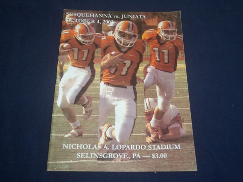 2002 OCT 4 JUNIATA COLLEGE AT SUSQUEHANNA UNIVERSITY FOOTBALL PROGRAM - ST 880J
