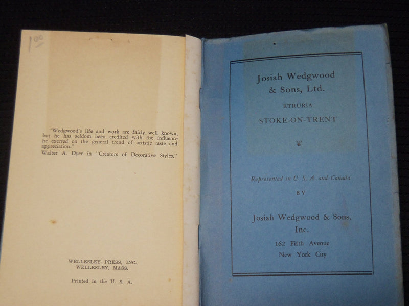 1935 AUGUST OLD WEDGWOOD SOFTCOVER BOOK - WEDGWOOD CLUB - K 649