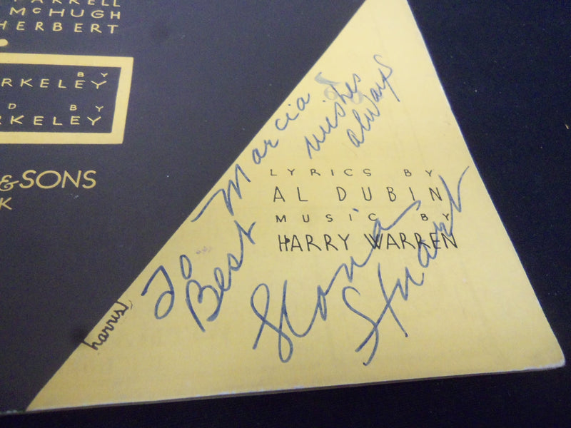 GLORIA STUART THE WORDS ARE IN MY HEART AUTOGRAPHED SHEET MUSIC - AM 19