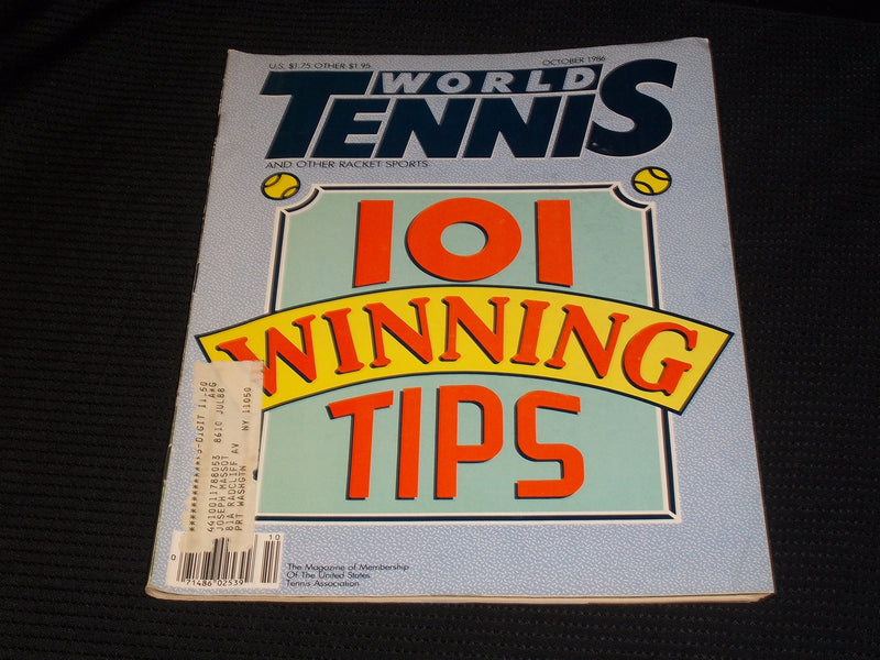 1986 OCTOBER WORLD TENNIS MAGAZINE - WINNING TIPS FRONT COVER - E 5409