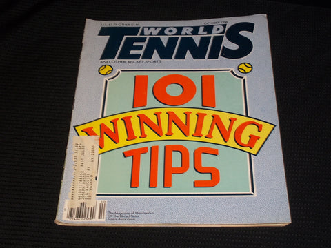 1986 OCTOBER WORLD TENNIS MAGAZINE - WINNING TIPS FRONT COVER - E 5409