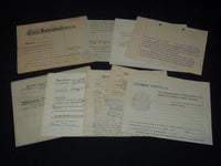 1909-1925 OFFICIAL DOCUMENTS LOT OF 10 - MASSACHUSETTS - PENNSYLVANIA - K 3387