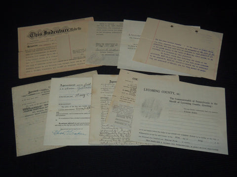 1909-1925 OFFICIAL DOCUMENTS LOT OF 10 - MASSACHUSETTS - PENNSYLVANIA - K 3387